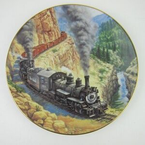 Above The Canyon Hamilton Collection Train Plate American Railroads Ted Xaras